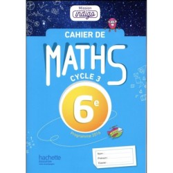Cahier de maths  6e...