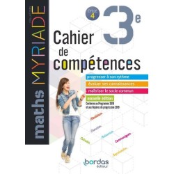MYRIADE  mathématiques  3e  cahier de compétences (édition 2019)